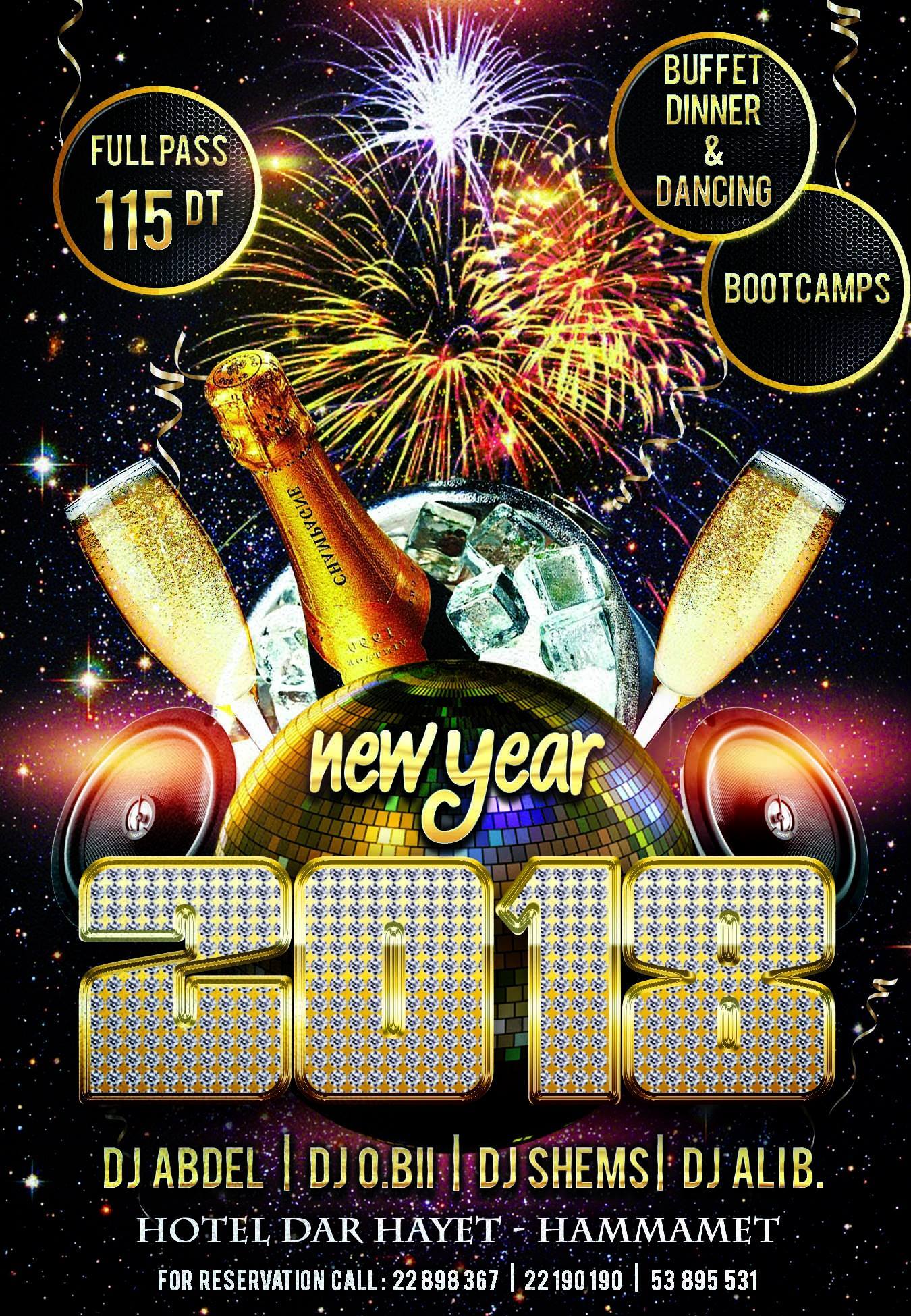 Latino New Year's Eve 2018 à Dar Hayet