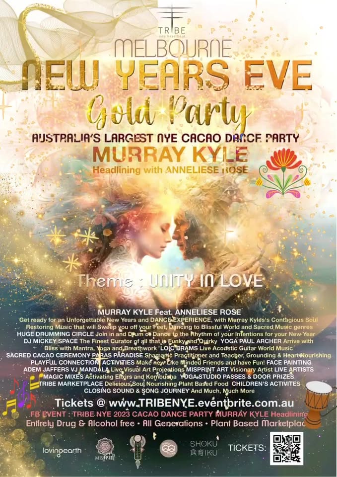❤️ TRIBE NYE CACAO DANCE PARTY 2023 2024 ✨ MURRAY KYLE Headlining New Years Eve MELBOURNE
