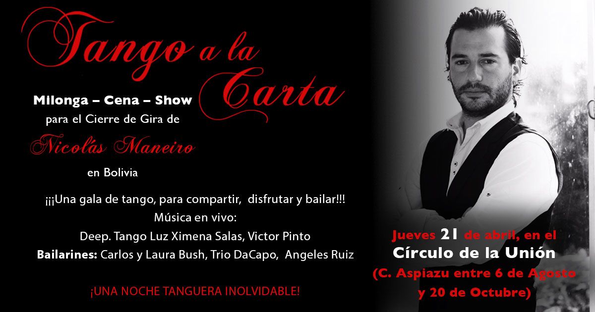 “Tango a la Carta” Milonga Cena Show