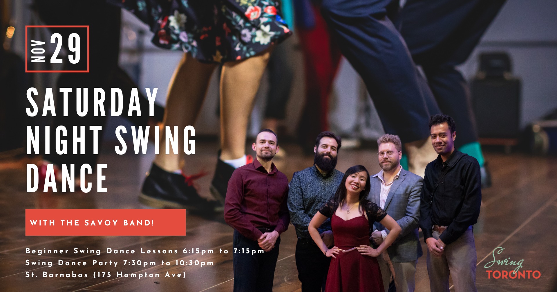 Saturday Night Swing ft The Savoy Band! Beginner lessons & Live Band Dance!