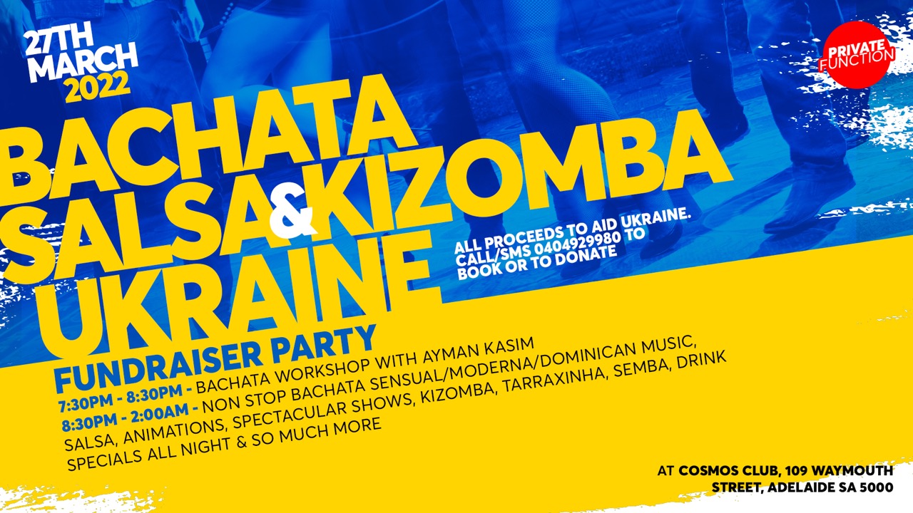 Bachata, Salsa & Kizomba Ukraine Fundraiser Party
