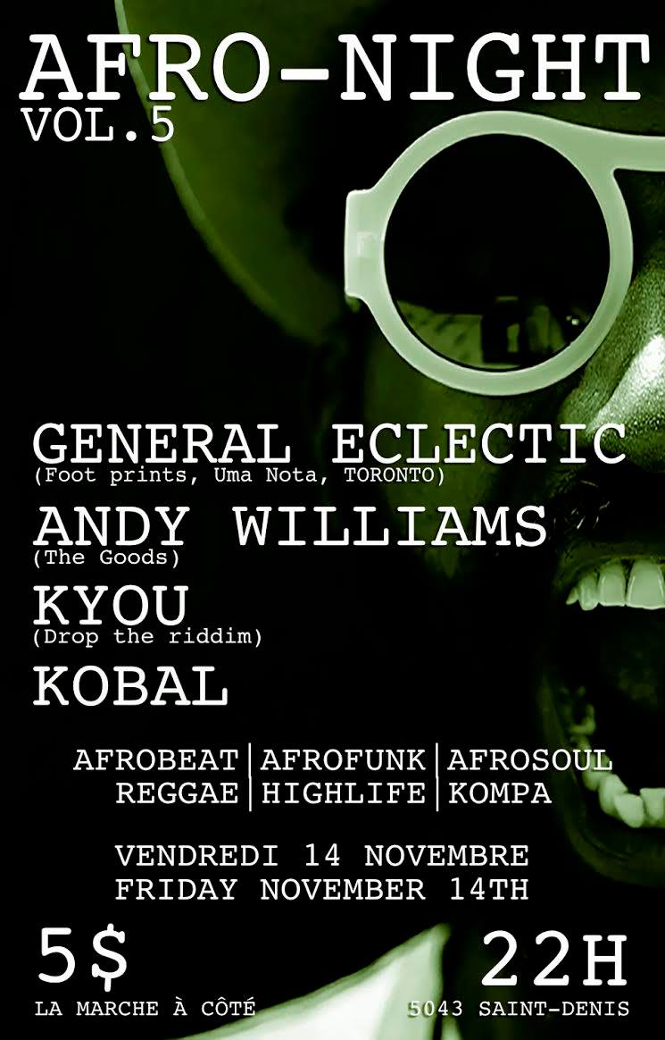 AFRO NIGHT VOL.5 Spécial Guest Général Éclectic!