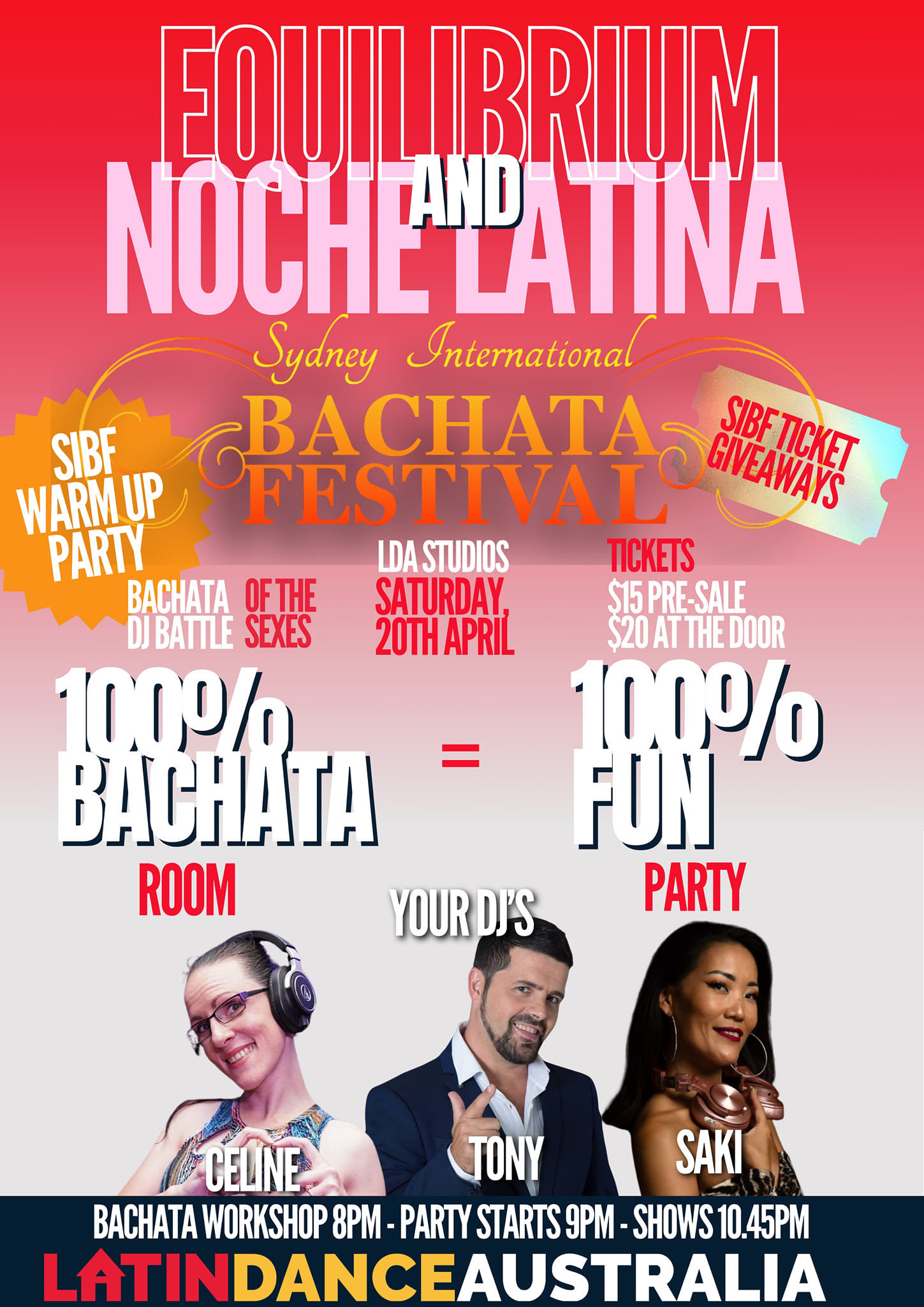 EQUILIBRIUM MEETS NOCHE LATINA - SIBF WARM UP PARTY
