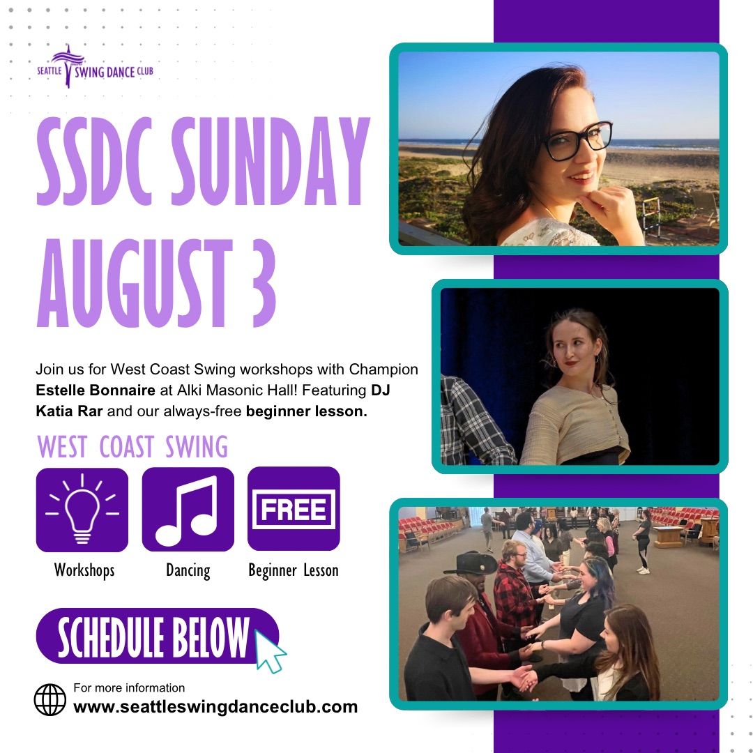 Seattle West Coast Swing Workshops with Champion Estelle Bonnaire and Social Dance with DJ Hottia