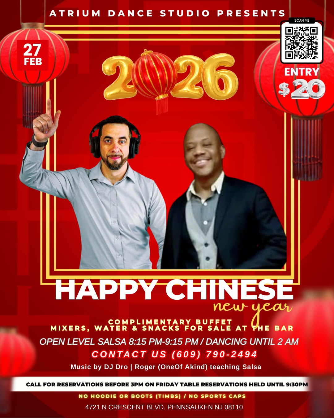Chinese New Year Latin Night at the Atrium Dance Studio
