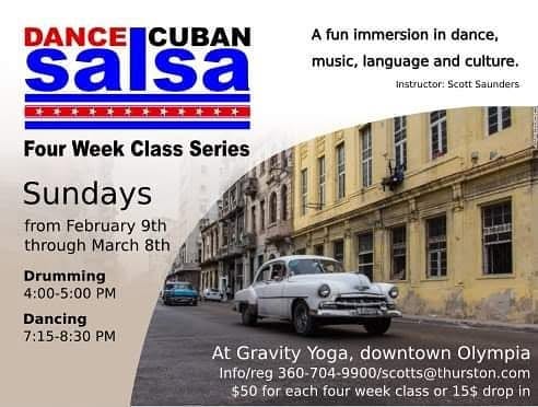 4 Week Series With Drumming & Cuban Salsa With Scott Saunders