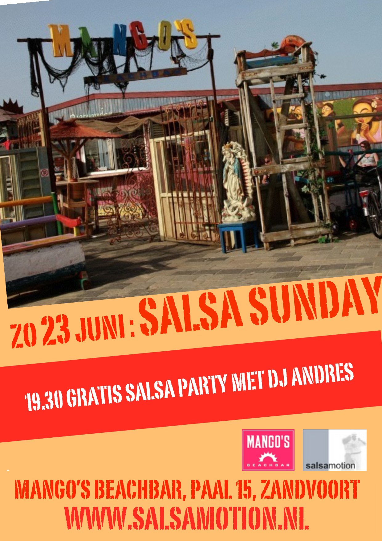 Salsamotion bij Mango's Beachbar Zandvoort aan Zee