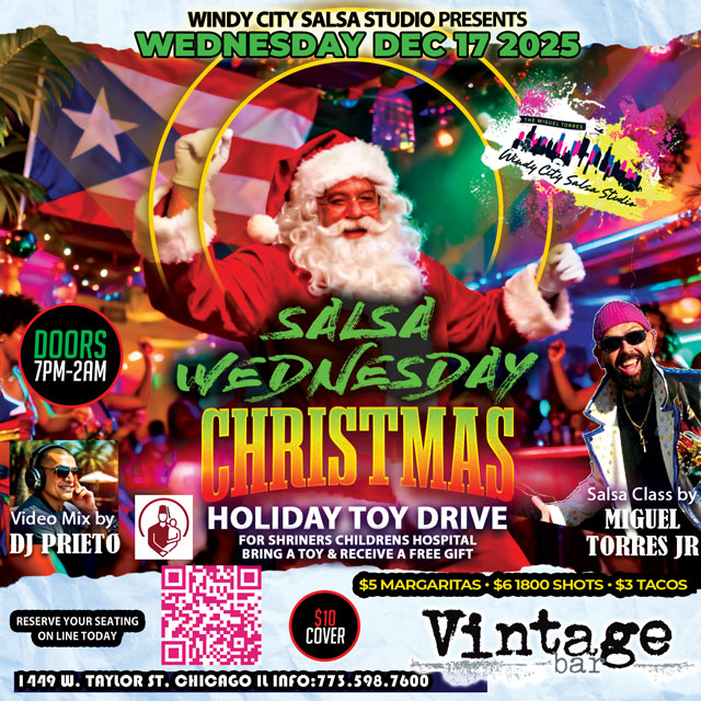 Salsa Wednesday Christmas Holiday Toy Drive @ Vintage Bar!