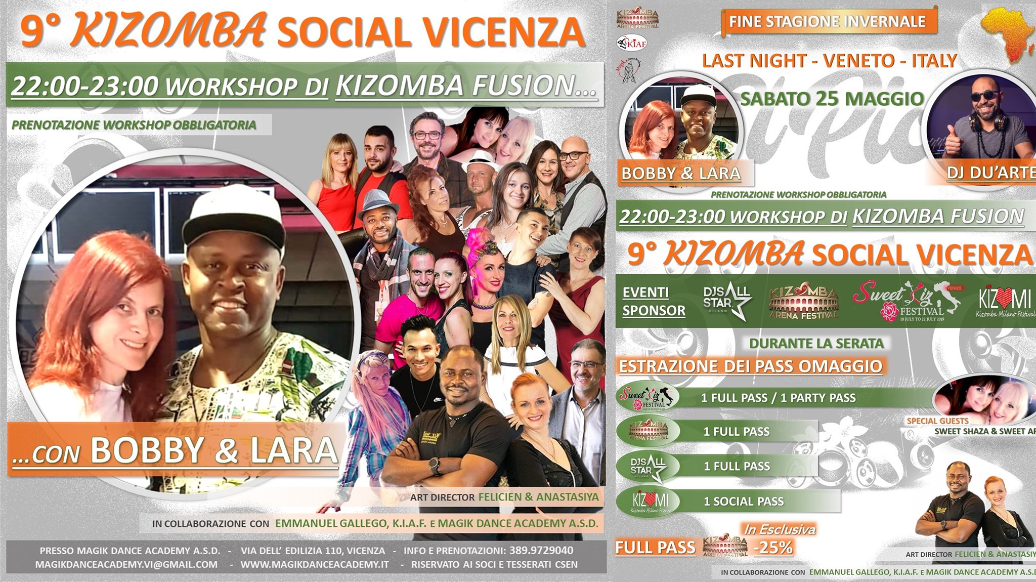 9°Kizomba Social(VI) e Workshop con Bobby & Lara Kizomba Fusion