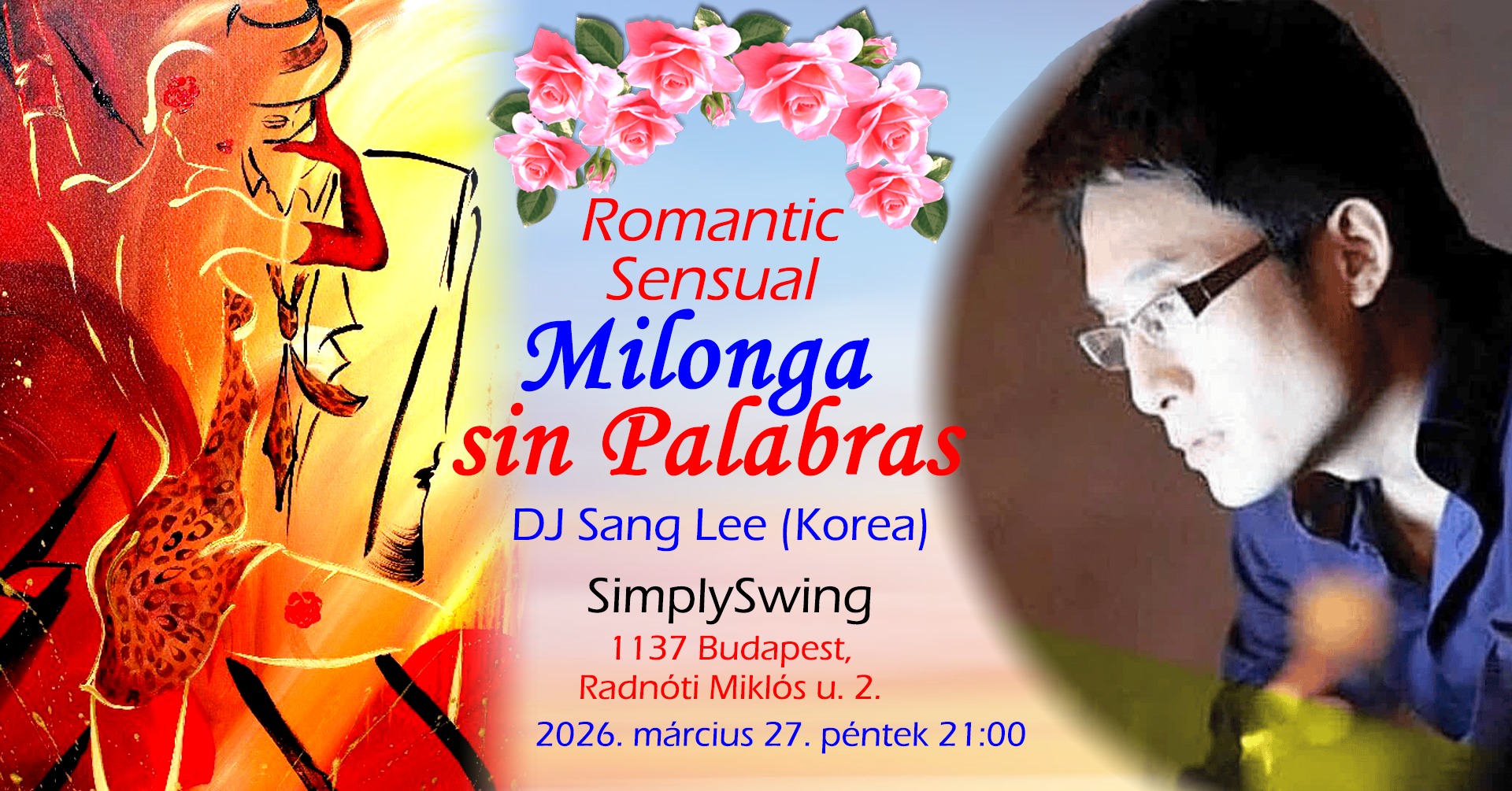 ❤️🍷💃🕺 ROMANTIC SENSUAL MILONGA sin Palabras DJ Sang Lee @ SimplySwing 🎶❤️