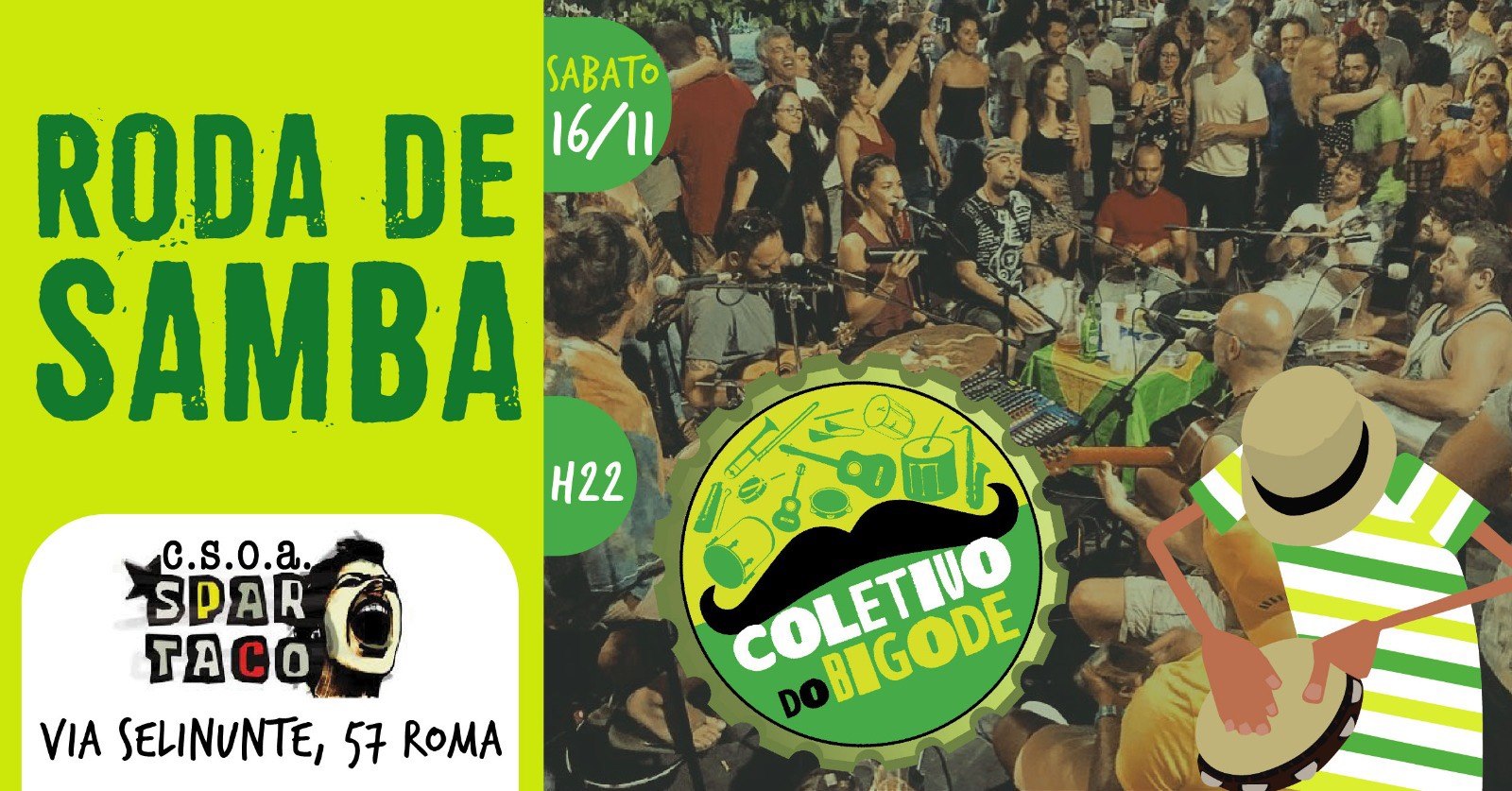 Roda de Samba do Bigode - CSOA Spartaco