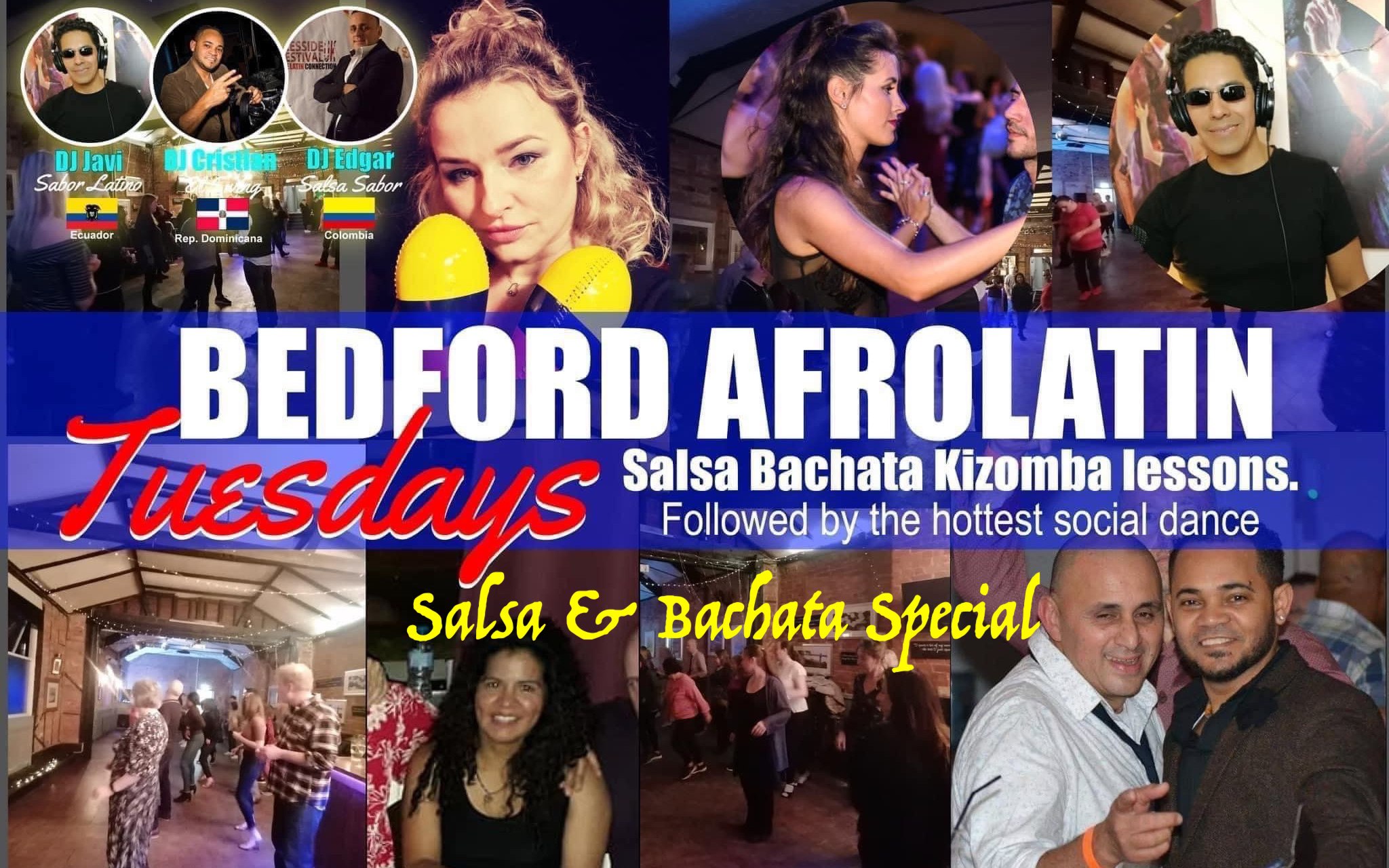 BEDFORD'S Salsa & Bachata Classes and Social (Every Tuesday)