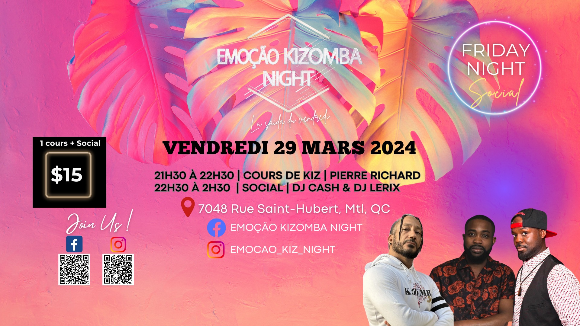 Emoção Kizomba Night, your Friday saida
