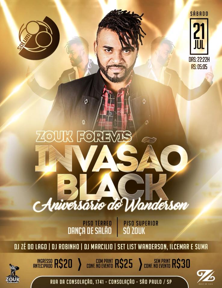 Zouk Forevis Aniversario do Wanderson Invasão Black na Solum