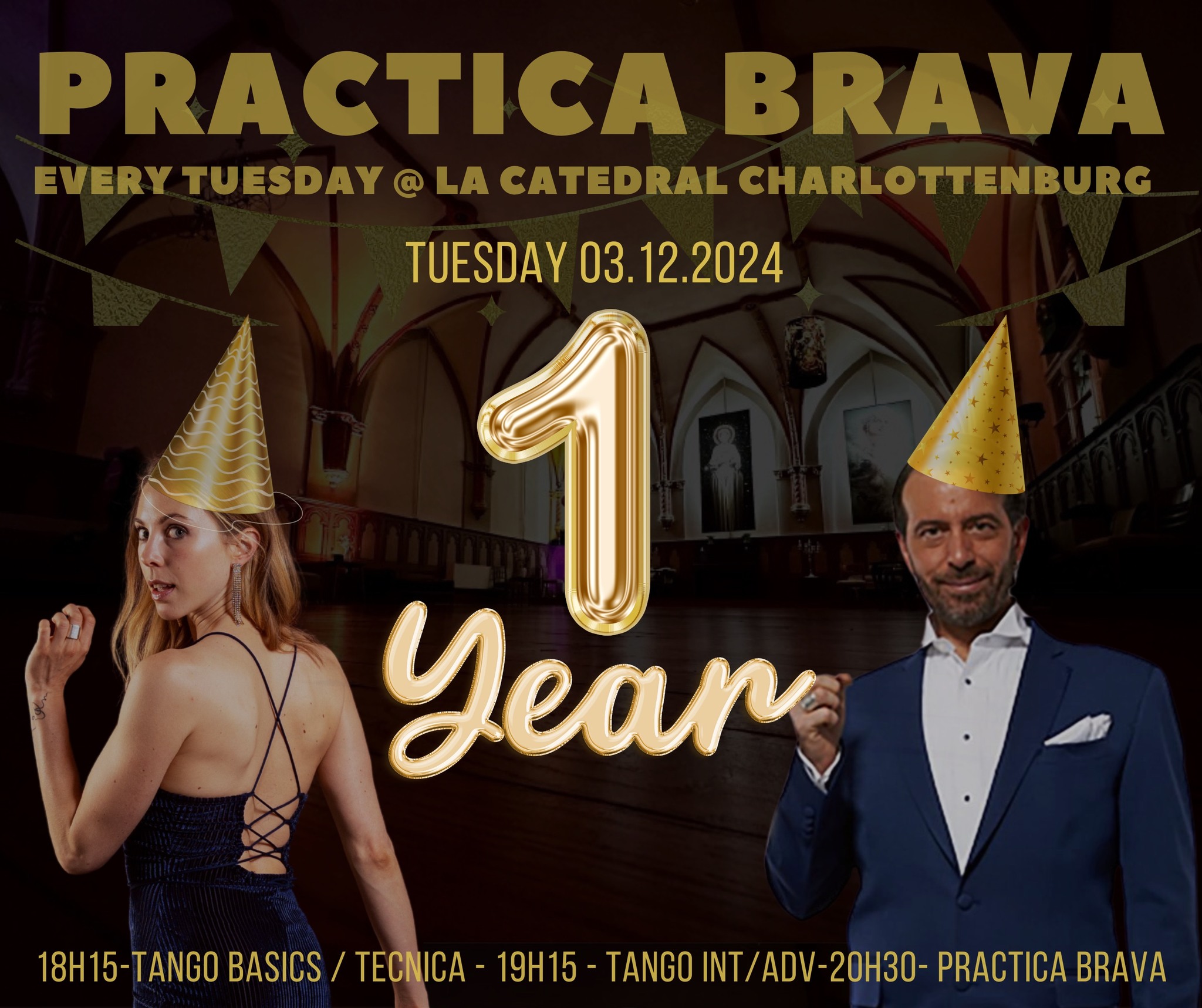 PRACTICA BRAVA 🥳 1 YEAR PARTY 🥳 Tuesday 03.12