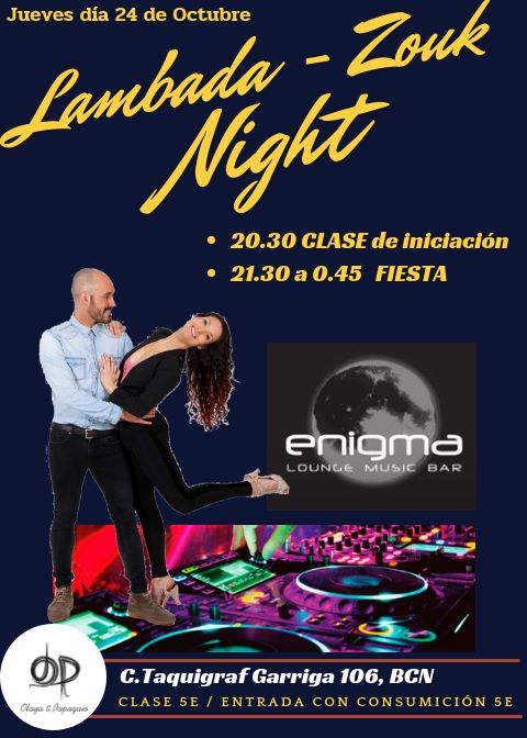 Lambada Zouk Night: Jueves 24 De Octubre