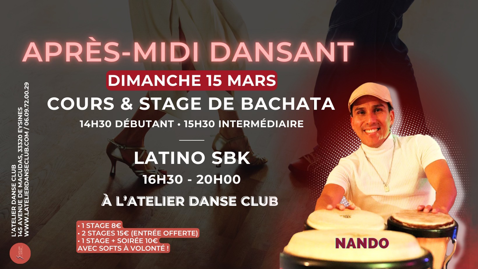 COURS STAGES BACHATA ๐๐ผ๐บ๐ผ