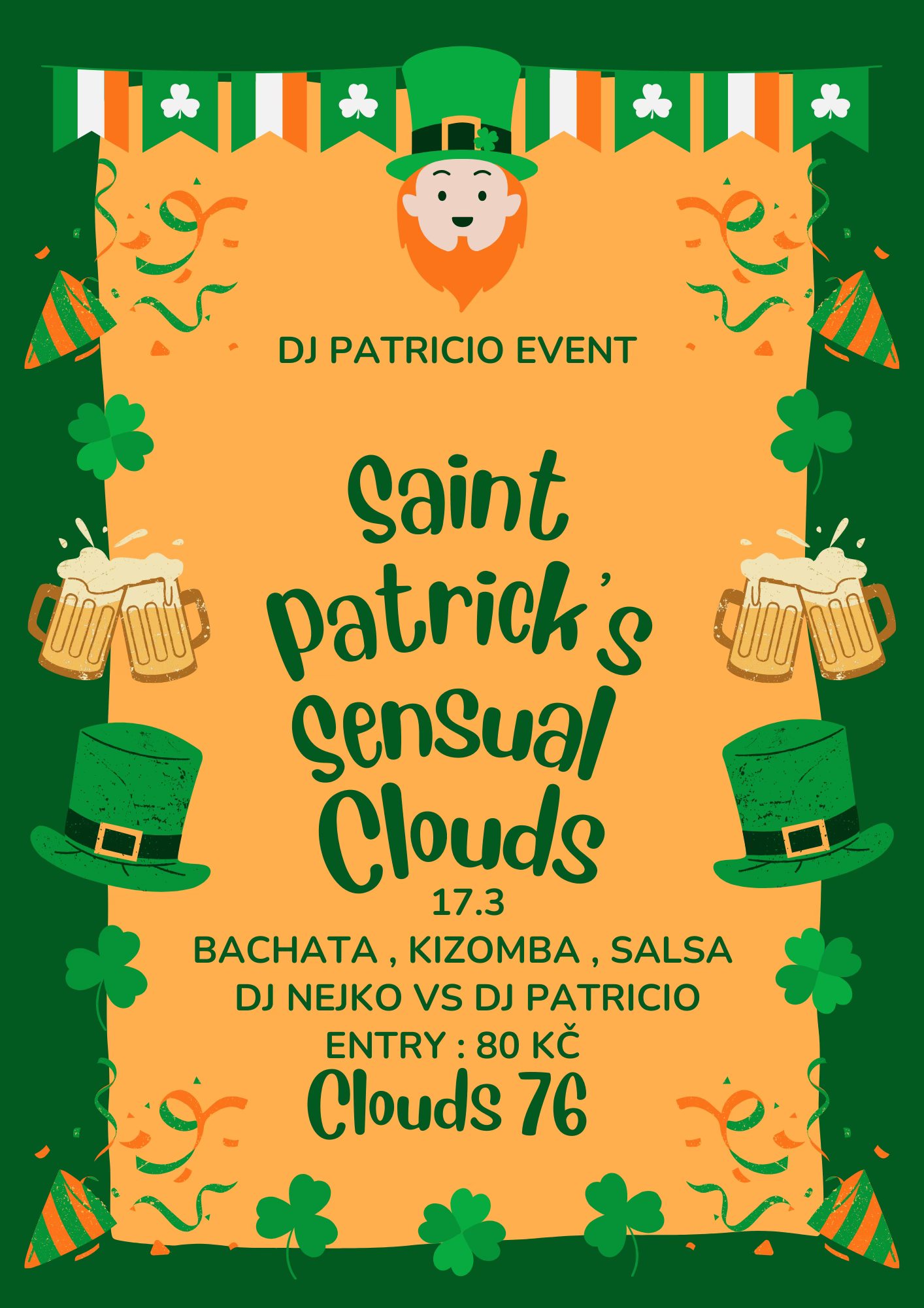 St Patrick Day Green Sensual Clouds Dj Nejko