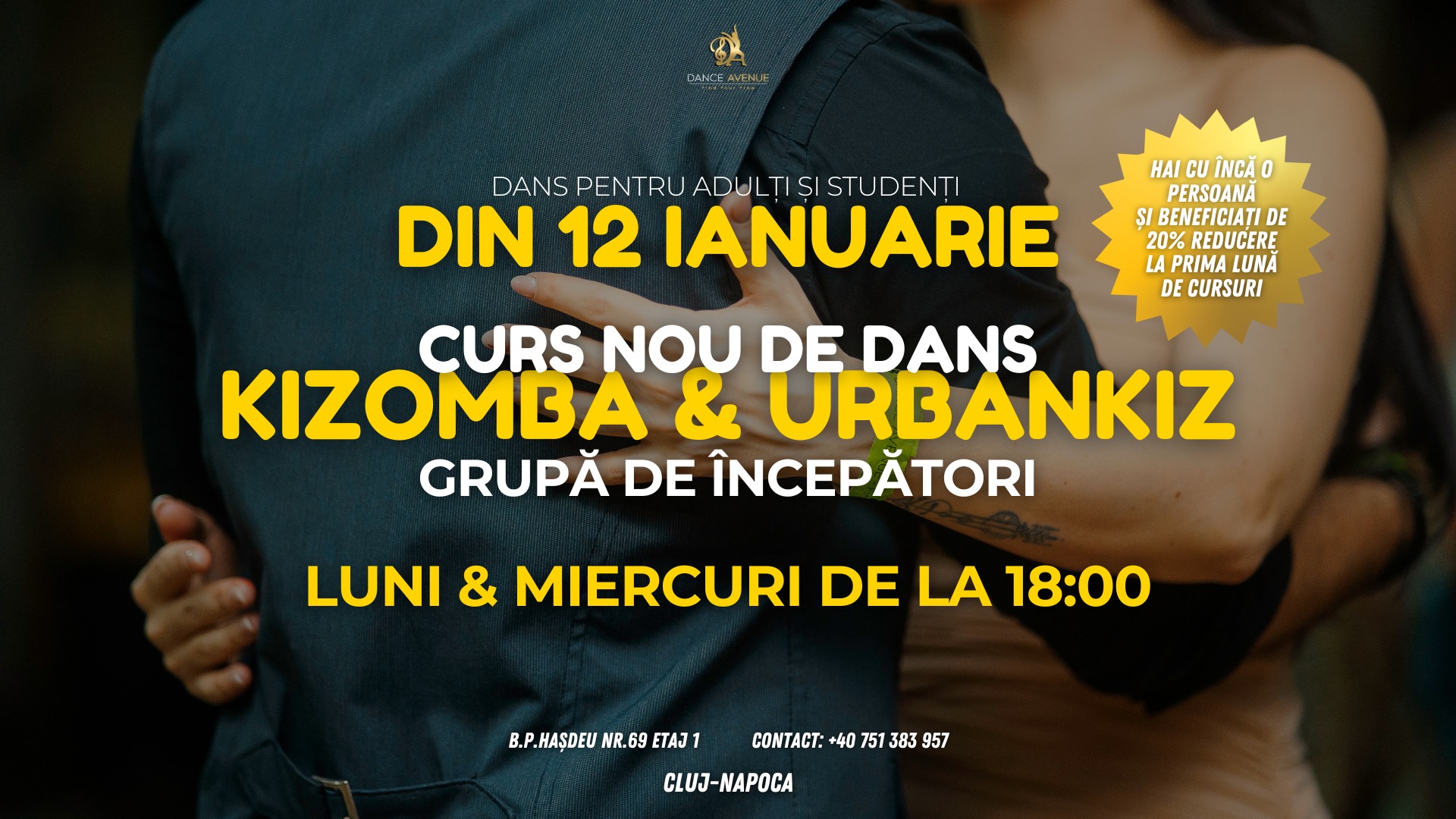 Curs NOU KIZOMBA & URBAN KIZ din 12 IANUARIE Cluj-Napoca
