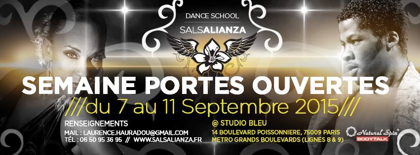 SEMAINE PORTES OUVERTES SALSALIANZA **** DU LUNDI 7 AU VENDREDI 11 SEPTEMBRE 2015