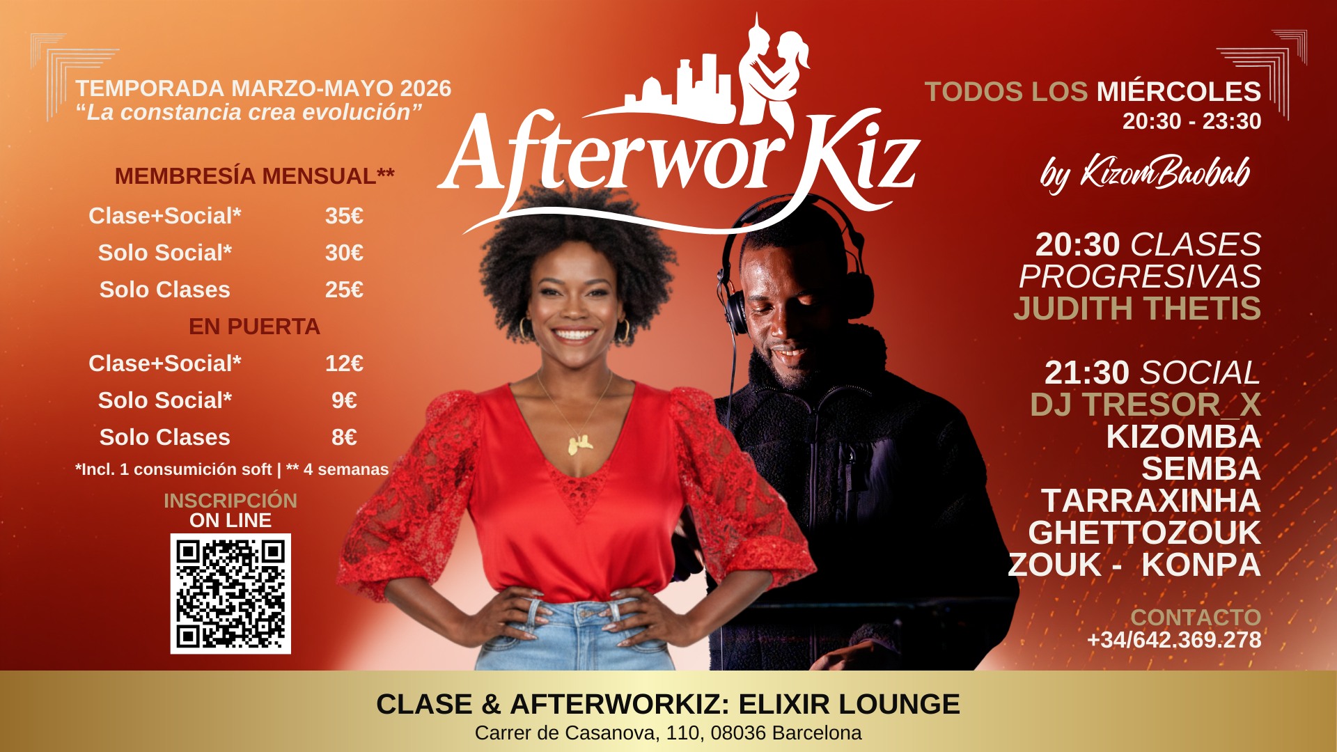 AfterWorKiz - Tus miercoles Kizomba - by KizomBaobab