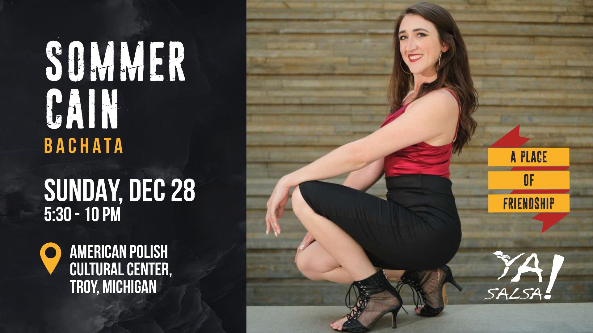YA’s 22nd Anniversary Holidays Social feat Sommer teaching bachata & MexiCuba Band!