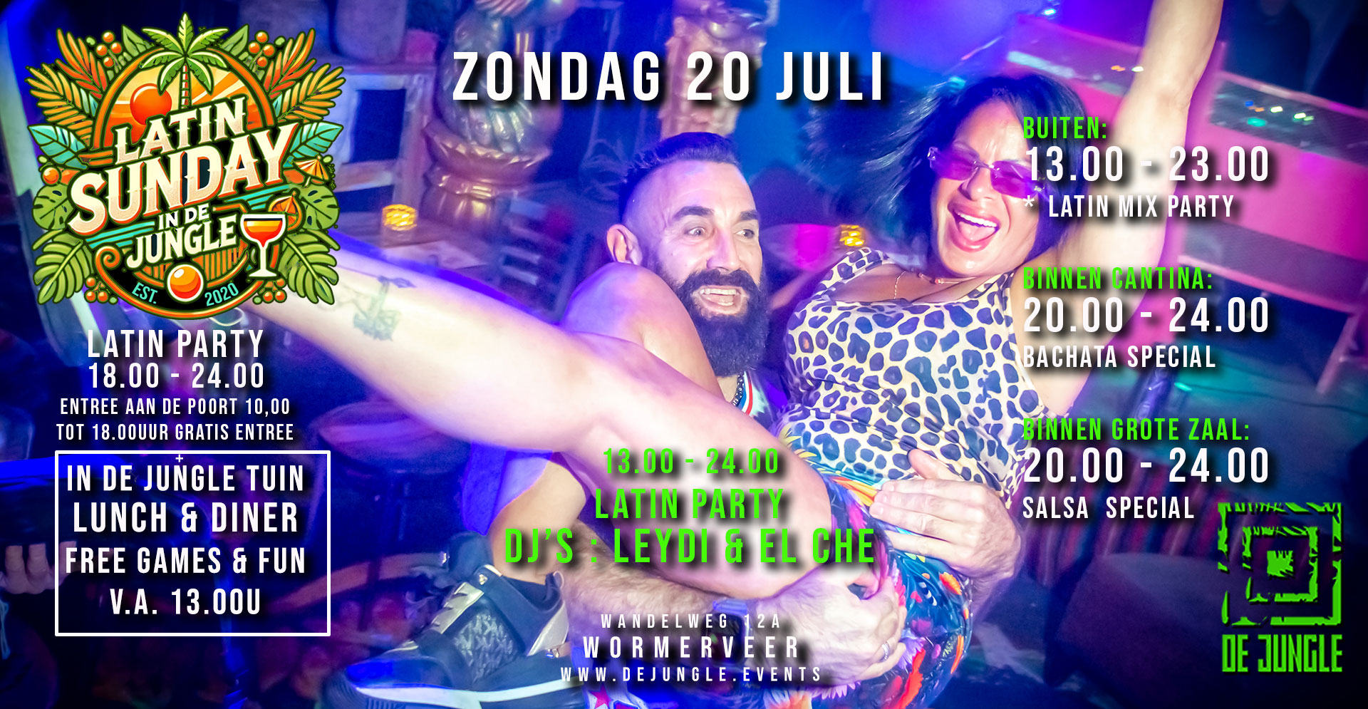 Latin Sunday in de Jungle ; Lekker buiten dansen