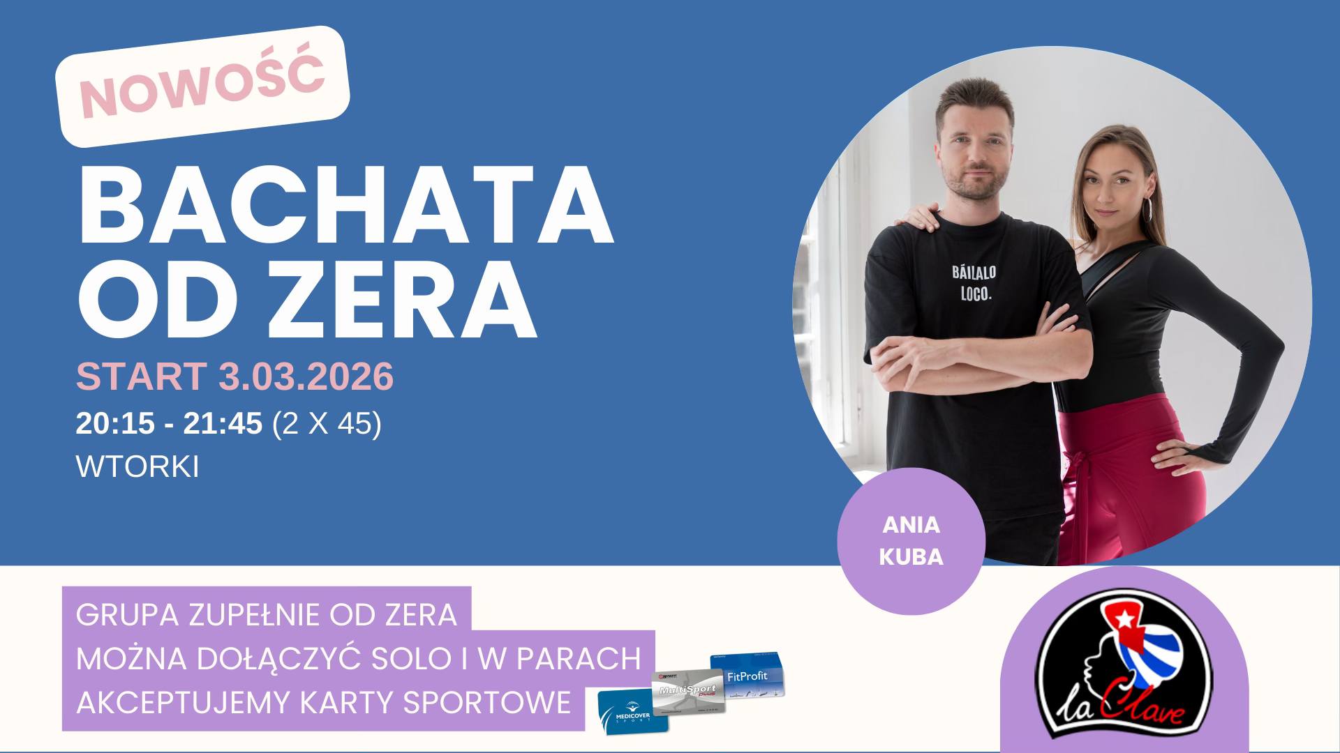 BACHATA OD ZERA z Anią i Kubą NOWOŚĆ 🔥 WTORKI 20:15 START 3.03