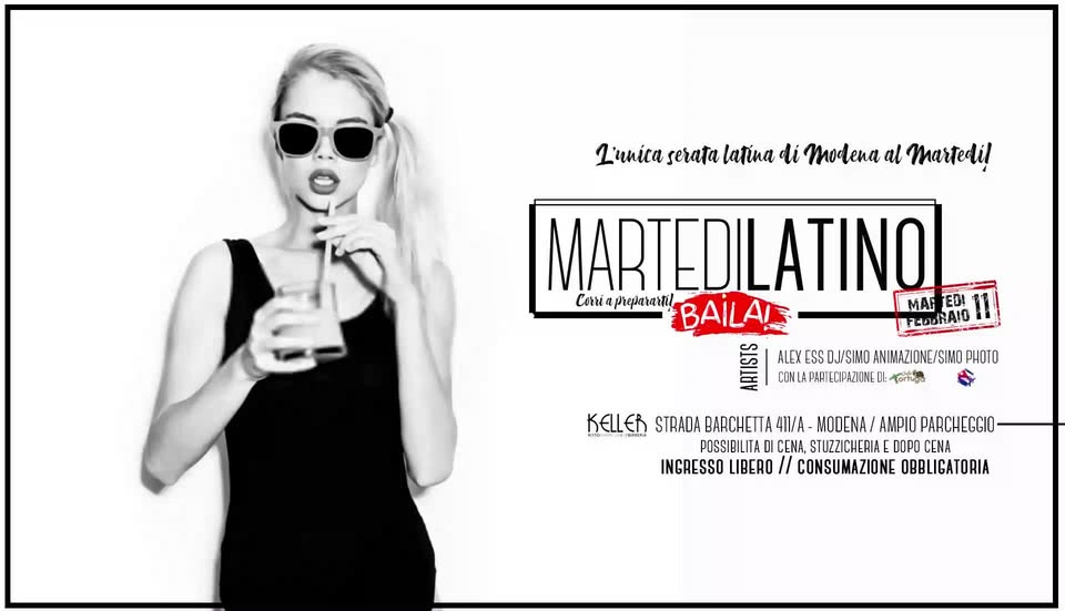 11 2 Martedì Latino al Keller Ristorante & Birreria Modena