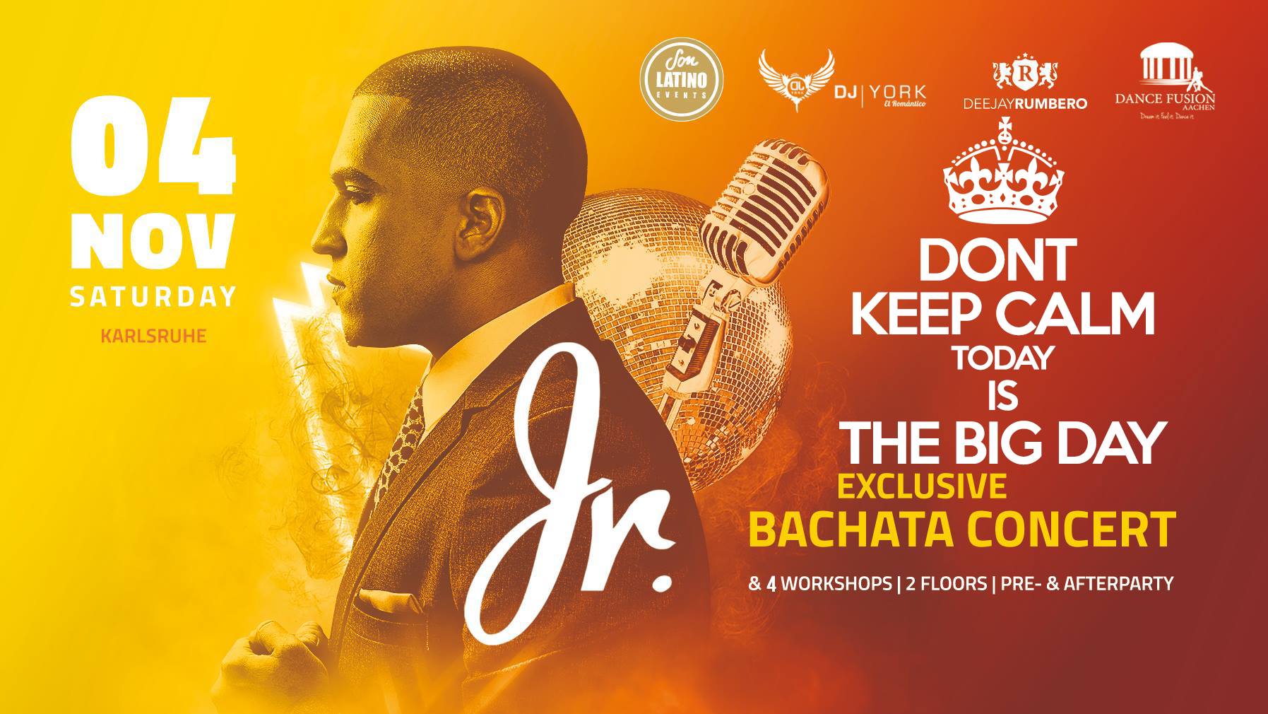 Jr. Live - Bachata Concert & Party - Sat 4th Nov Karlsruhe