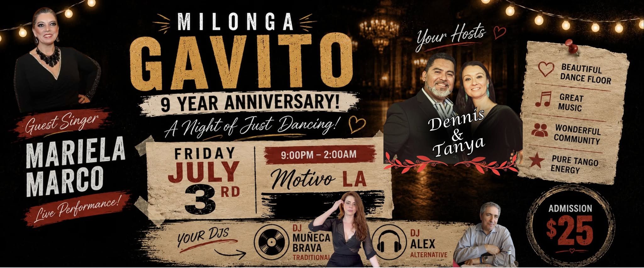 Milonga Gavito Turns 9 Be There to Celebrate! ✨