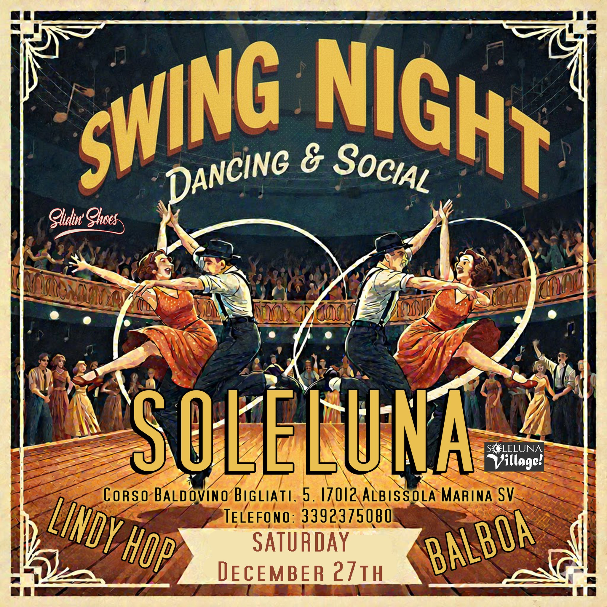SWING NIGHT and SOCIAL DANCE AT "SOLELUNA"