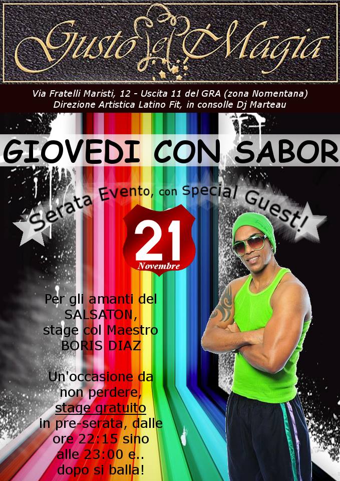 SALSATON con BORIS - Gusto e Magia - 21 Novembre