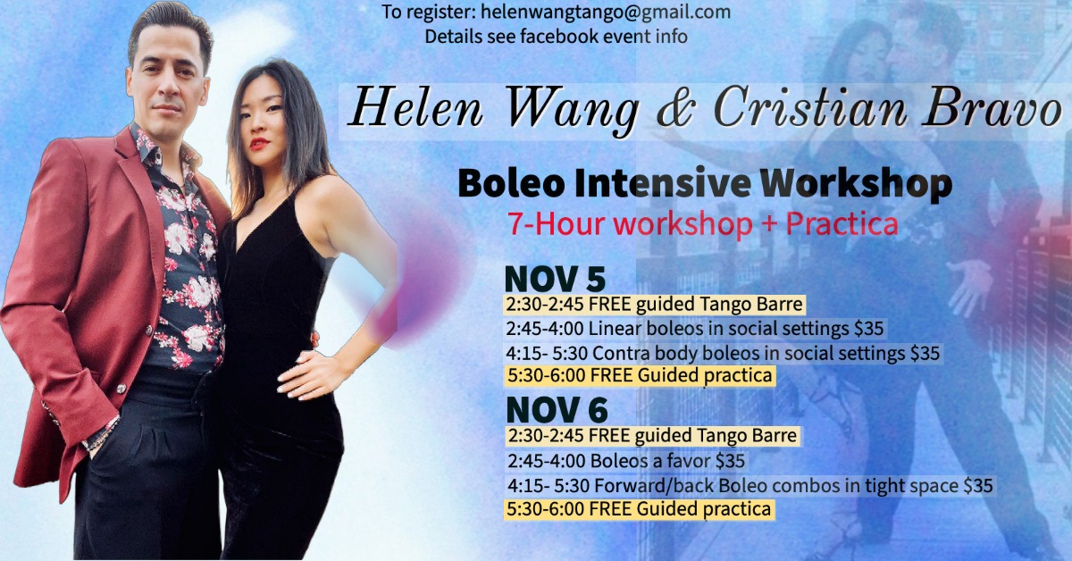 7-Hour Boleo Intensive Workshop with Helen & Cristian