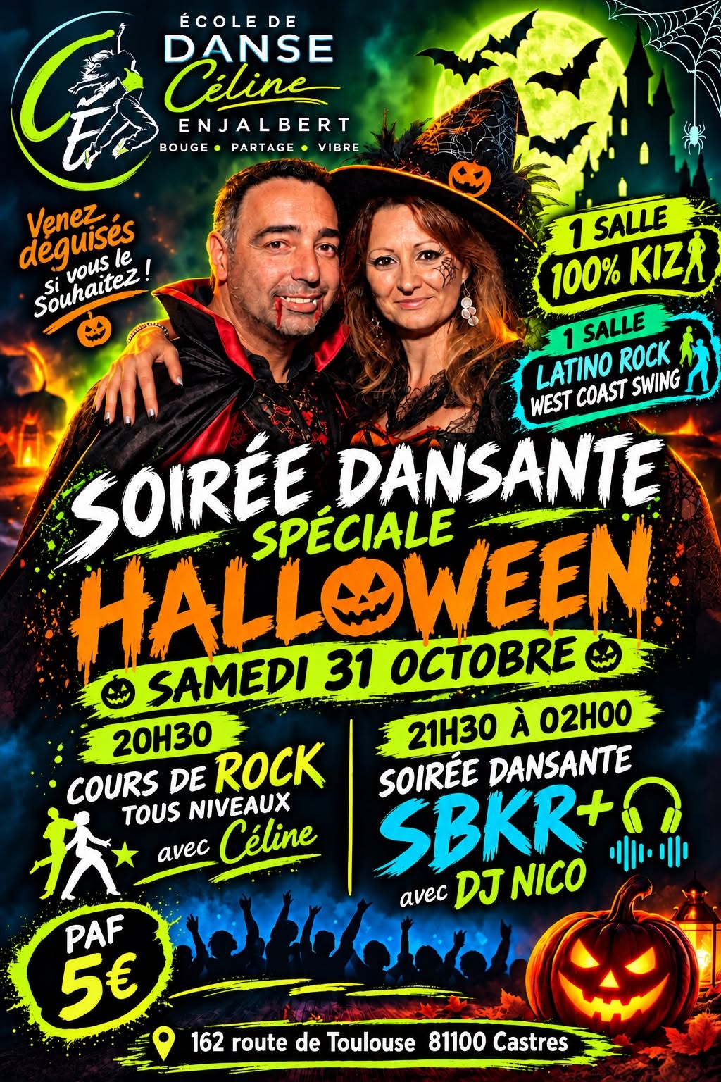 soirée Dansante spécial HALLOWEEN à l'école de danse Céline ENJALBERT