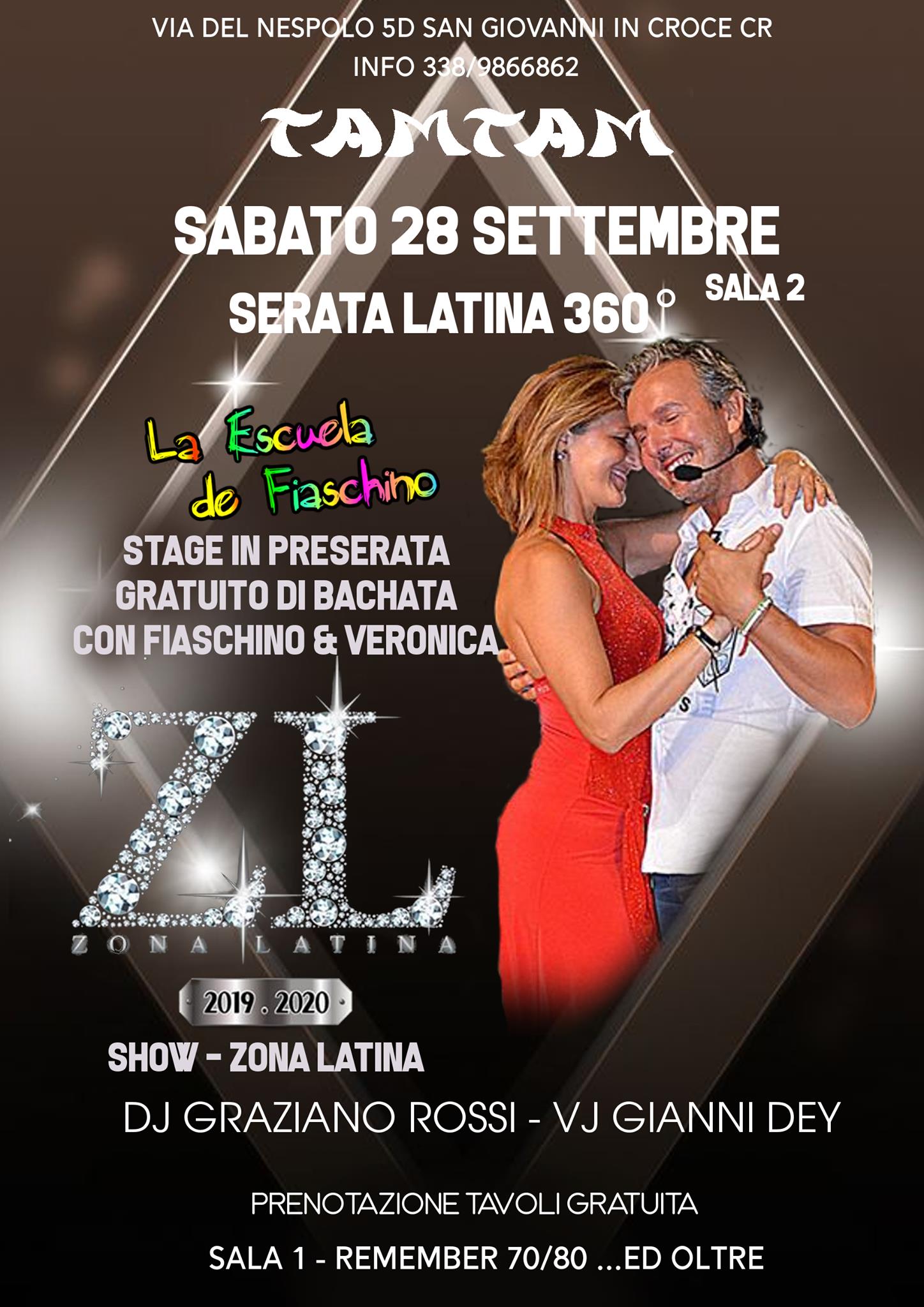 Ricomincia Tam Tam sabato 28 Settembre