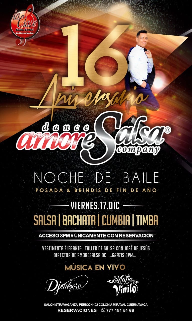 16 Aniversario AmoreSalsa Posada y brindis de La Clave Salsa Social