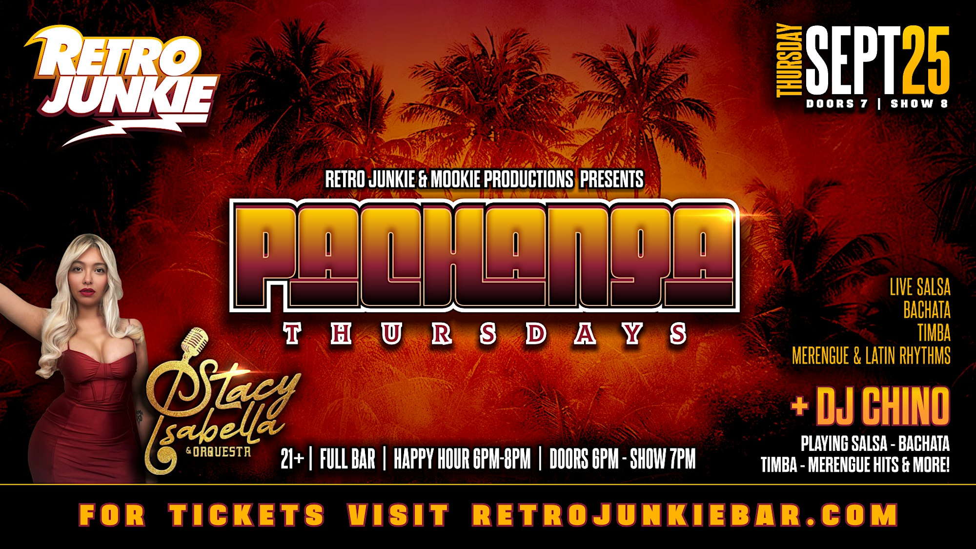 PACHANGA THURSDAY w STACY ISABELLA (LIVE Salsa Band) + DJ Chino!