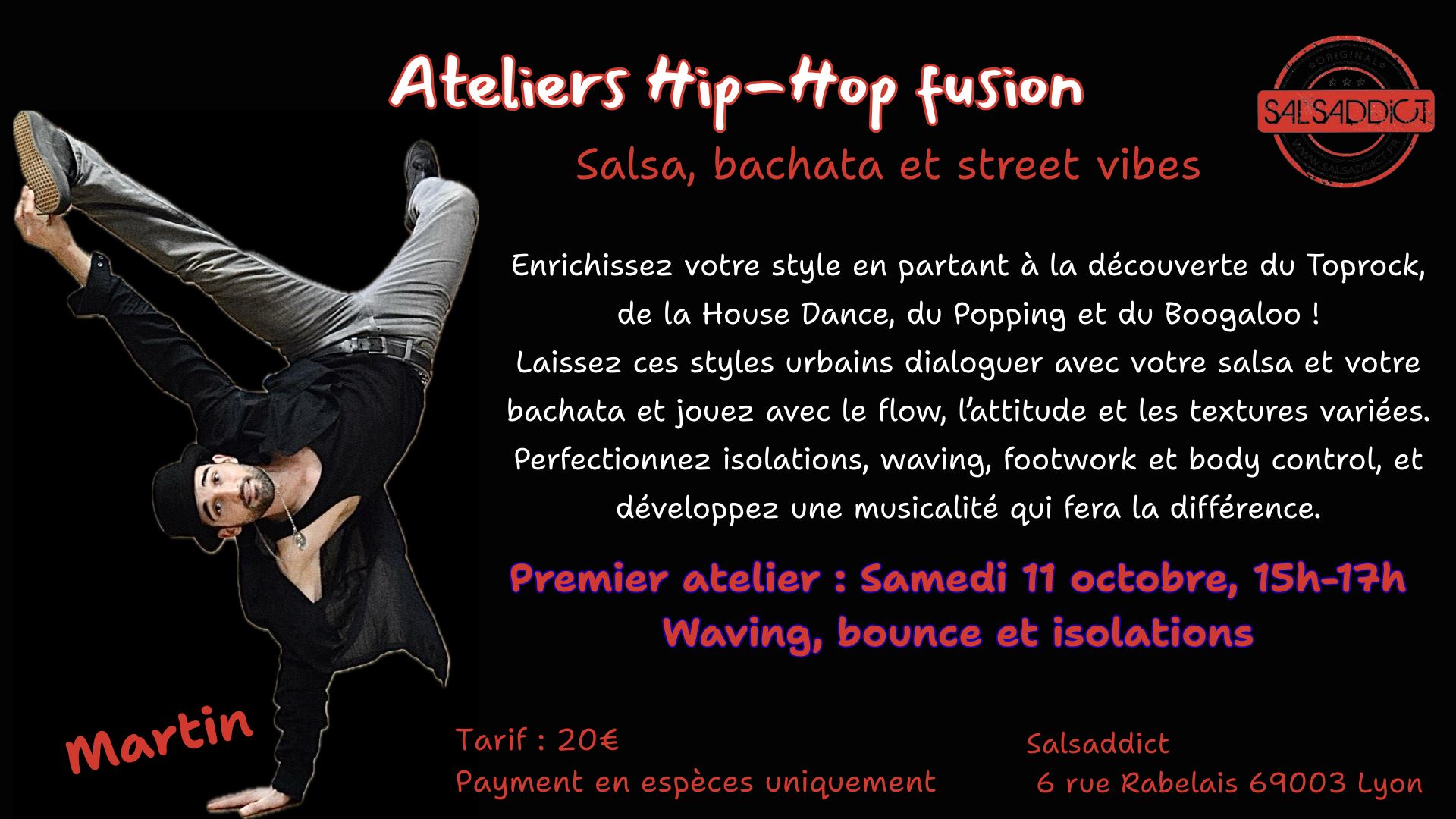 Ateliers hip-hop fusion - Salsa, bachata et street vibes