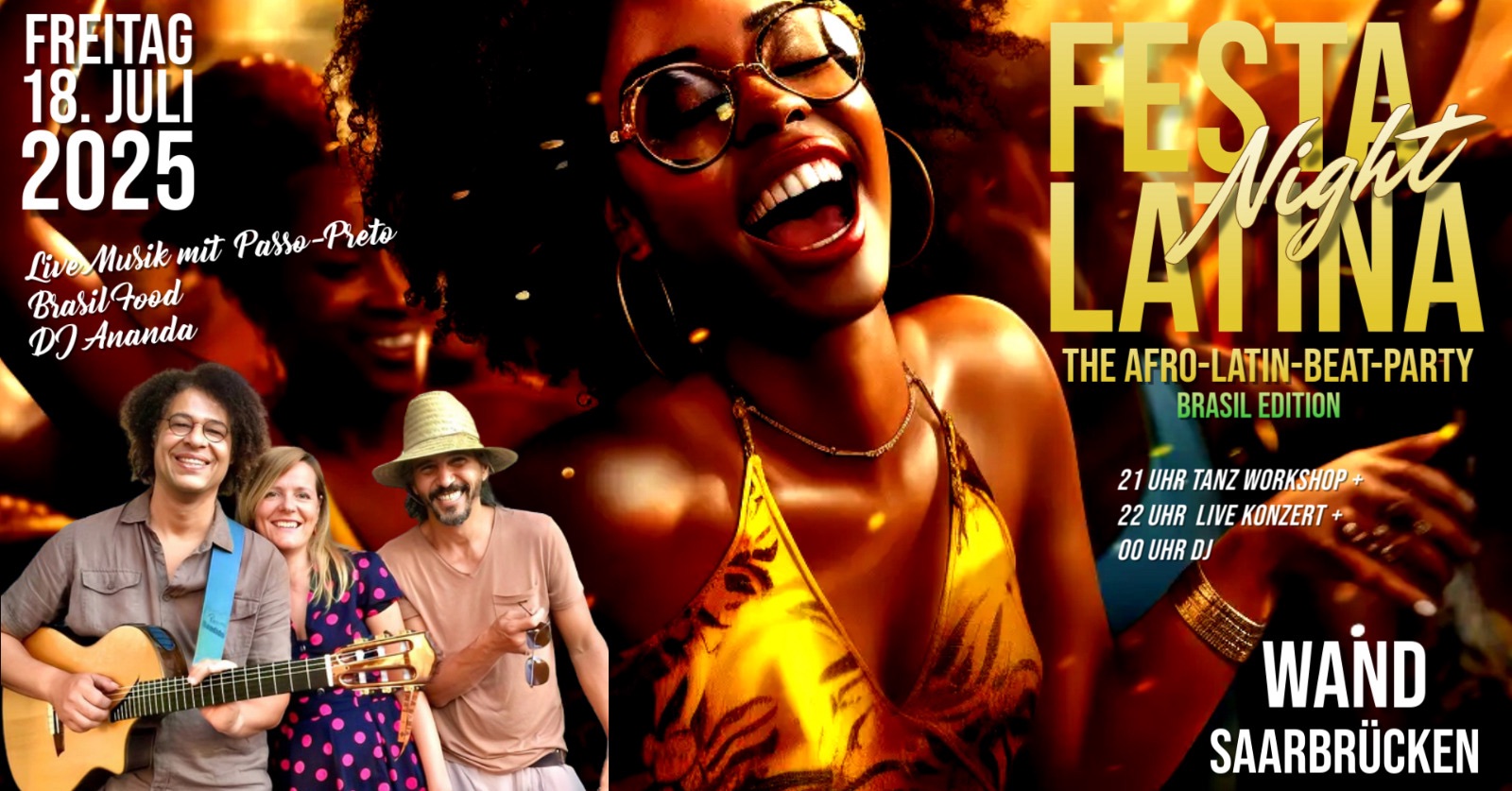 🌟 FESTA LATINA Brasil-Afro-Latino-Party im WAND Saarbrücken