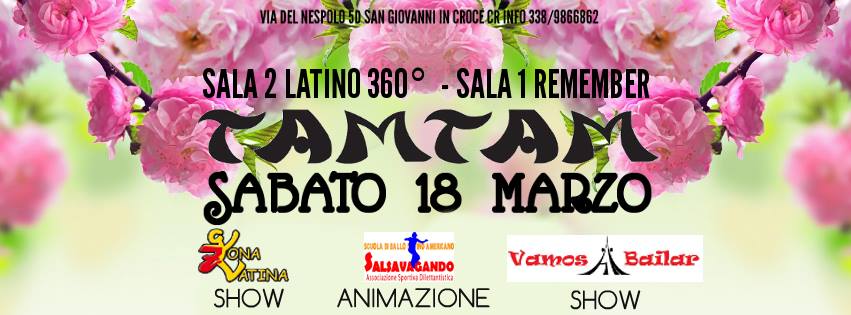 Sabato 18 Marzo Tam Tam Serata Commerciale Cubana