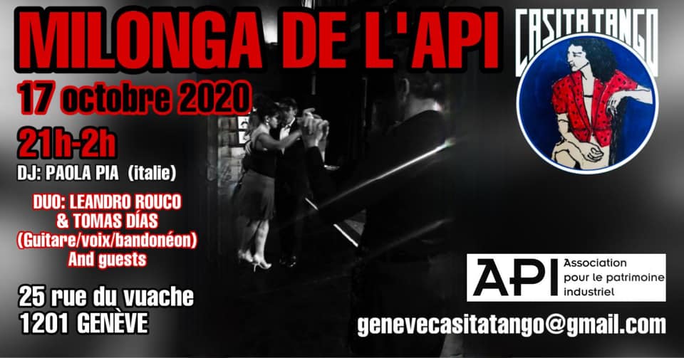 Milonga de l'API avec Concert et Dj Paola Pia (Torino)