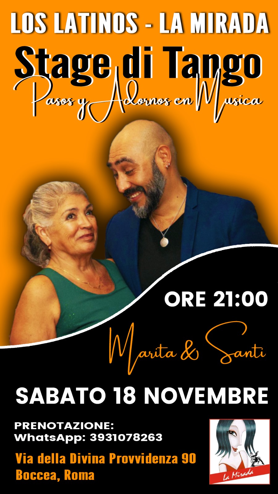 Stage di Tango con Marita "LA TURCA" e Santiago Castro