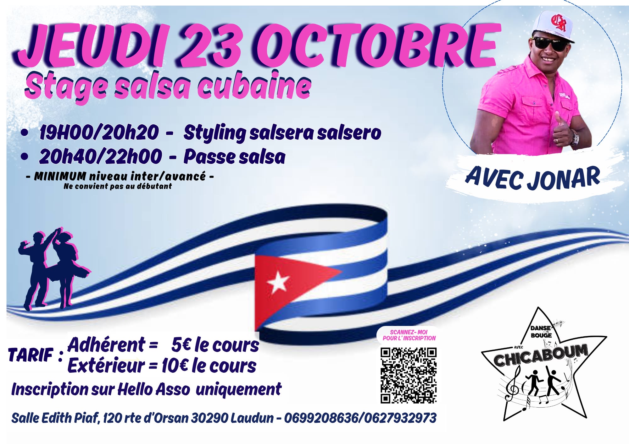 STAGE SALSA CUBAINE AVEC JONAR, Niveau inter avancé !
