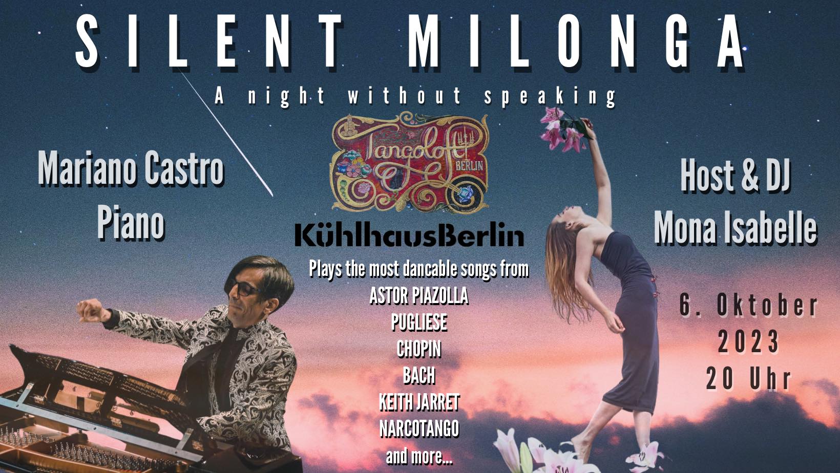 SILENT MILONGA at Tangoloft with Mariano Castro (Piano) & DJ Mona Isabelle