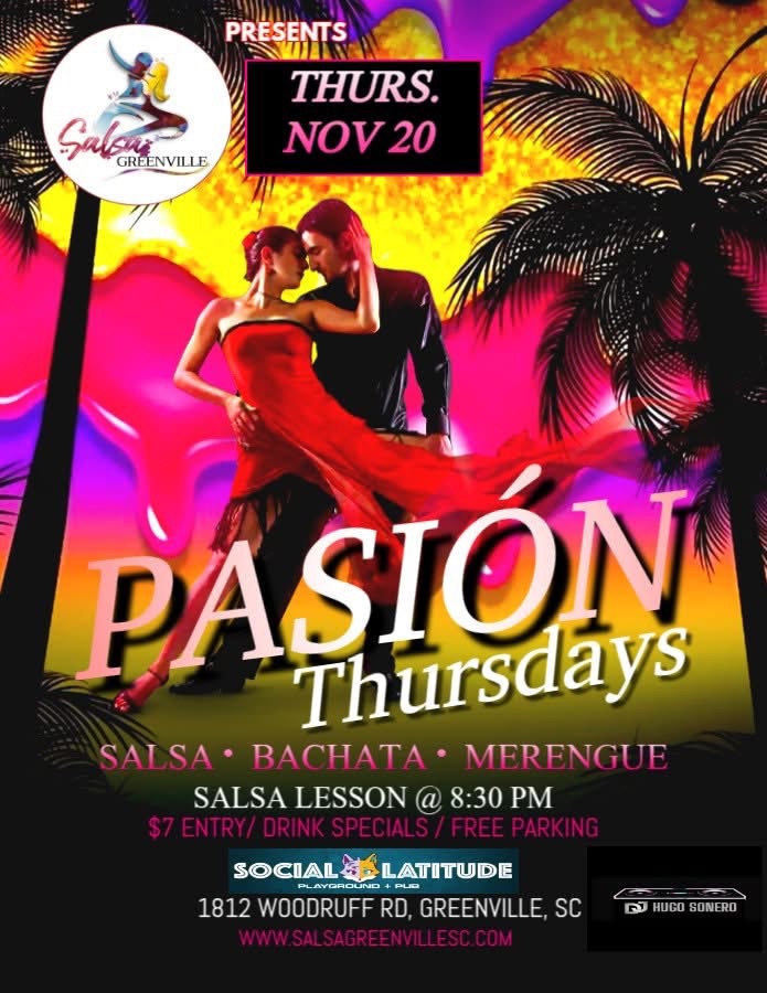 Happy Salsa Night! Pasión Thursdays!