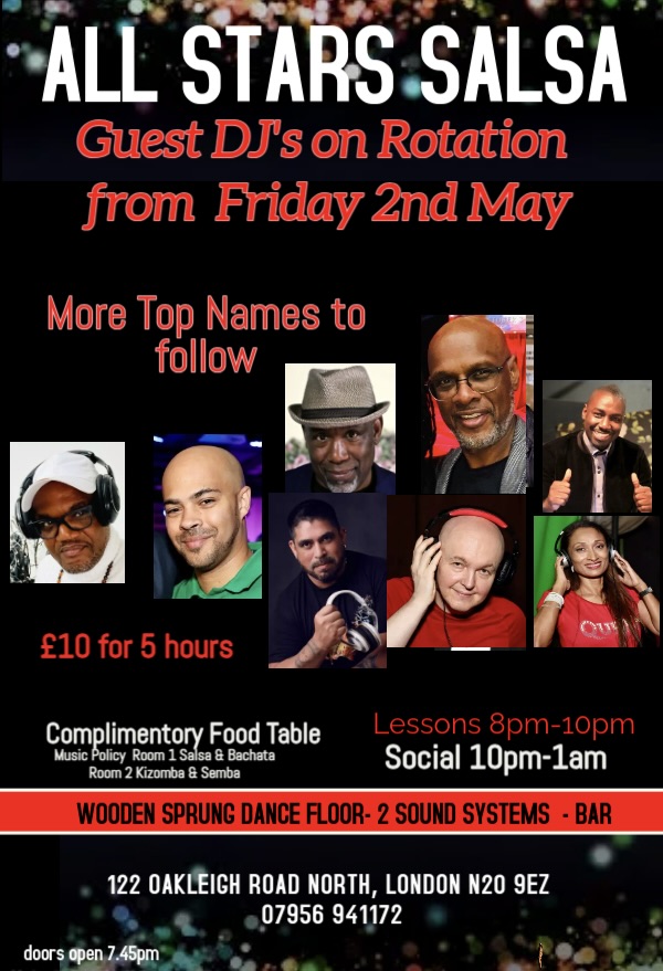 All Stars Salsa Friday 9th May 2025