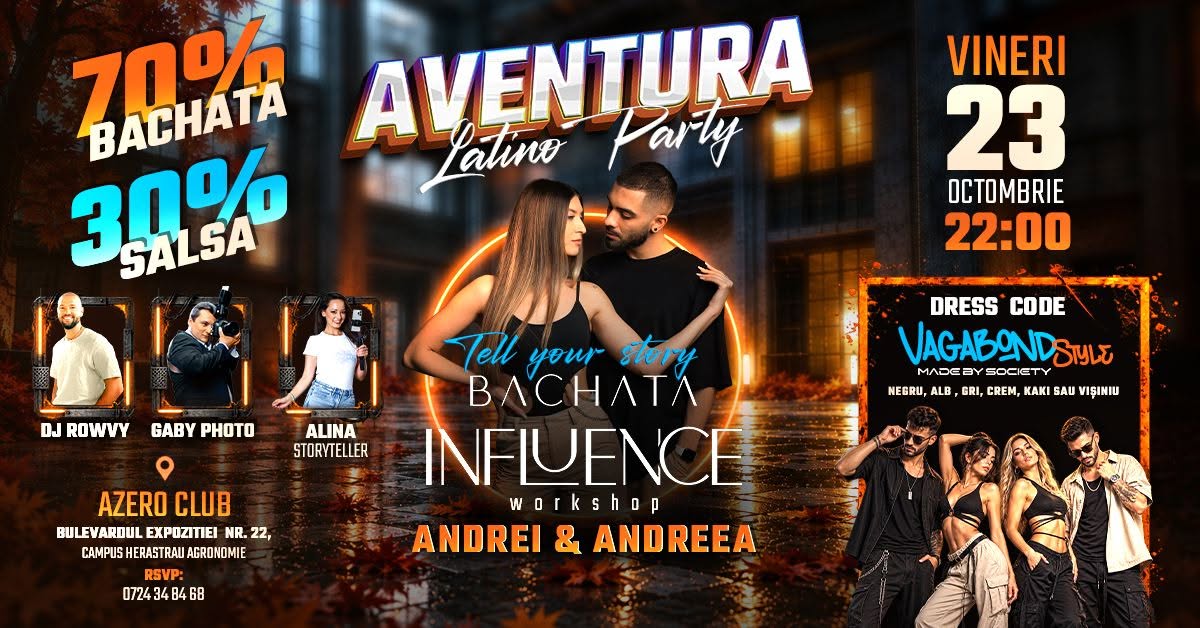 Aventura Latino Party 23.10 📍Azero Club ☆ Tell your story