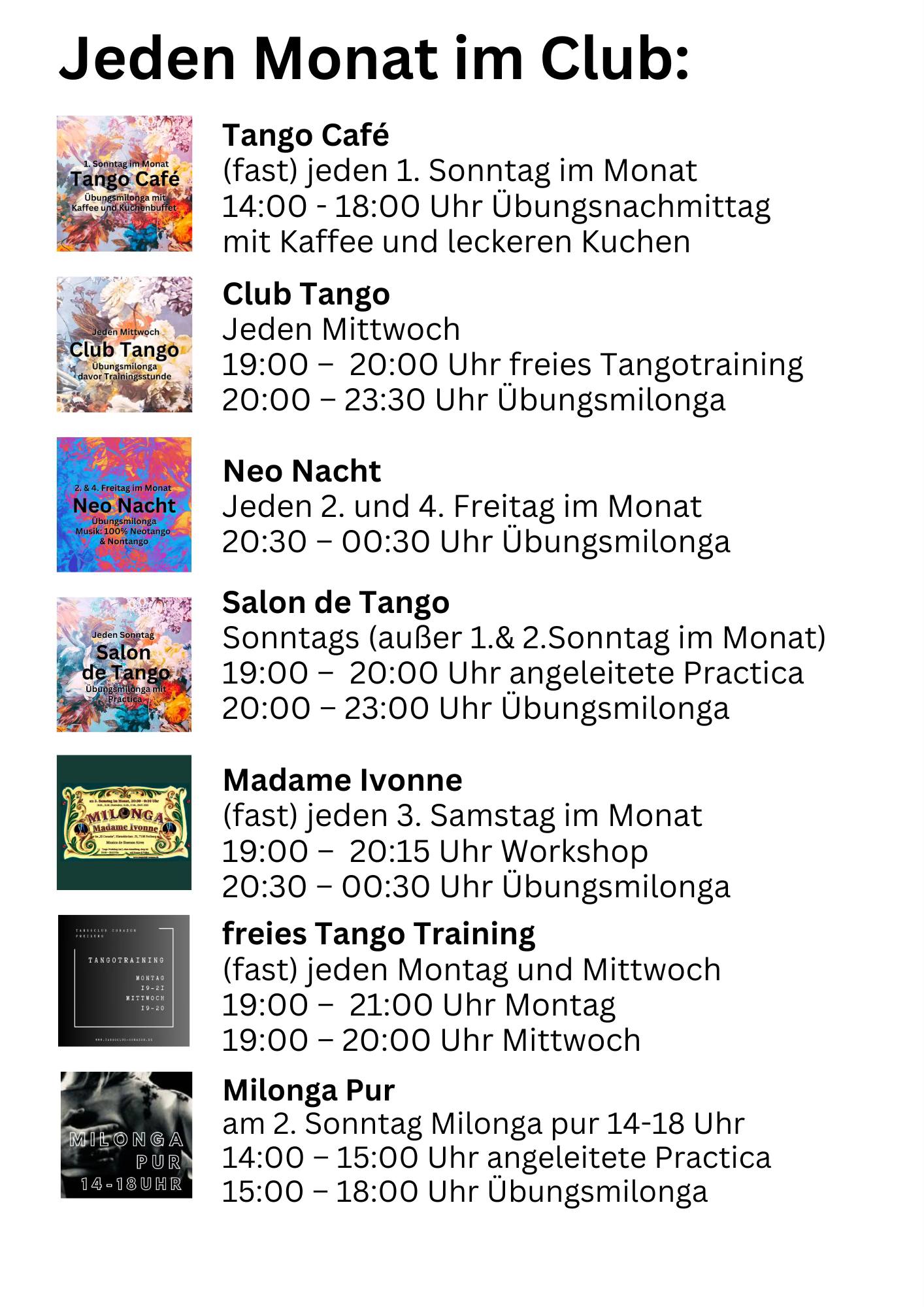 📣🎶🎵Veranstaltungen im Tangoclub Corazon ♥️ Freiburg‼️❤️✅🎶🎵📣♦️