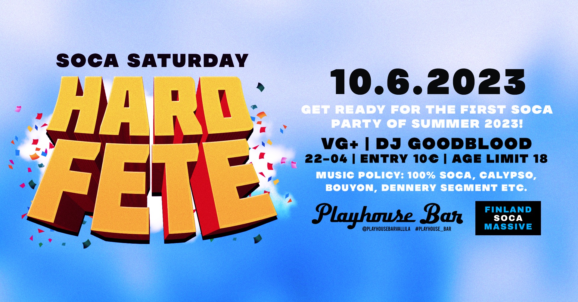 Hard Fete - Soca Saturday 10.6.